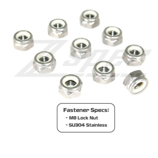 ZSPEC M8-1.25 Nylon Lock Nuts, Stainless SUS304, 10-Pack - ZSD-568312-  DRIVEN - 2