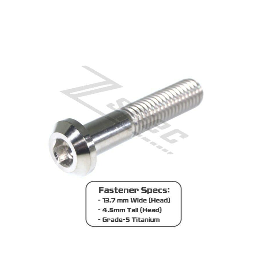 ZSPEC M8-1.25x40mm Dress Up Bolt® Fastener, Angled Head, Titanium Grade-5, Per Each - ZSD-192487-ZSD-192494-ZSD-192500-ZSD-192517-ZSD-192524-  DRIVEN - 2