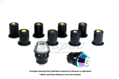 ZSPEC M6 Rubber-Composite Well Nuts for Body Kits and Flares, 10-Pack - ZSD-005626-  DRIVEN - 4