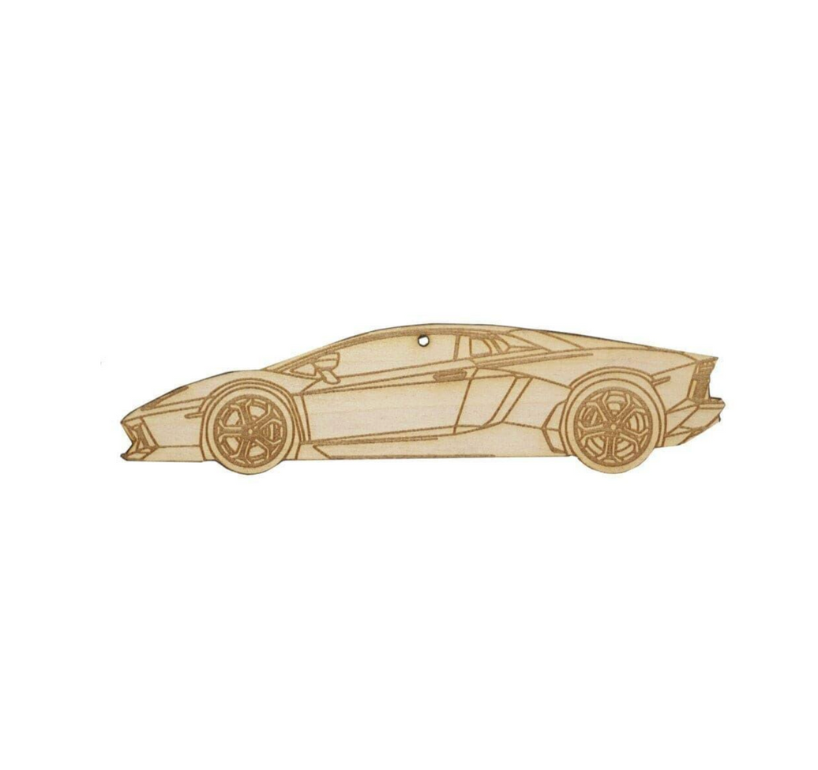 ZSPEC Laser-Engraved Wood Ornament, Style: Lamborghini Aventador, Birch - ZSD-013171-  DRIVEN - 1