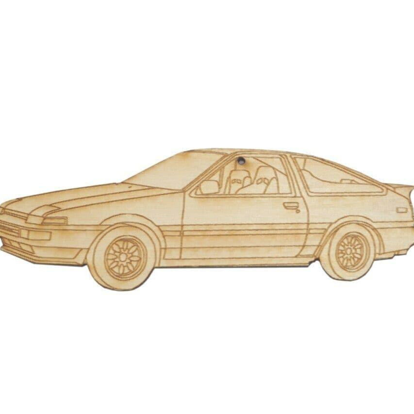ZSPEC Laser-Engraved Wood Ornament, Style: Toyota Corolla (AE86), ~5" - ZSD-192371-  DRIVEN - 1
