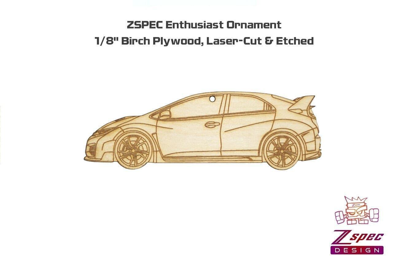 ZSPEC Laser-Engraved Wood Ornament, Style: Honda Civic FK2 Type R, Birch - ZSD-192210-  DRIVEN - 2