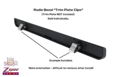 ZSPEC Radio Bezel Trim Plate Clip for '90-96 Nissan 300zx Z32, replaces 68749-41L00 - ZSD-193132-  DRIVEN - 3
