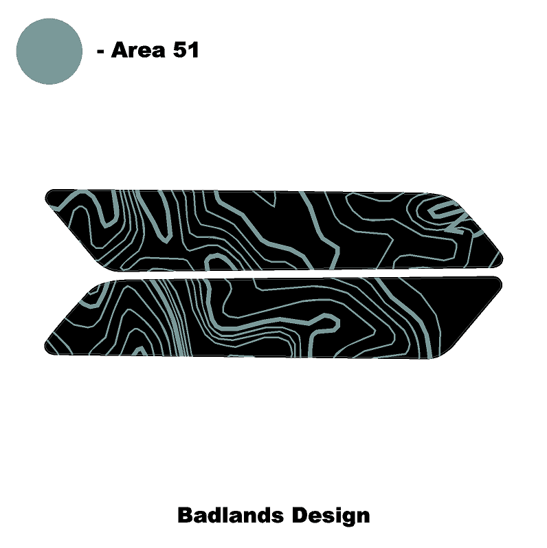 Topo Interior Rear Door Grab Handle Overlay Kit (Printed Series) - 2021+ Bronco 4 Door - 21BRNGRAB4RDR-TPAMBL-21BRNGRAB4RDR-TPA51L-21BRNGRAB4RDR-TPAZL-21BRNGRAB4RDR-TPCGL-21BRNGRAB4RDR-TPCBNL-  DRIVEN - 25