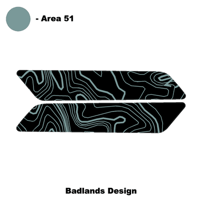 Topo Interior Rear Door Grab Handle Overlay Kit (Printed Series) - 2021+ Bronco 4 Door - 21BRNGRAB4RDR-TPAMBL-21BRNGRAB4RDR-TPA51L-21BRNGRAB4RDR-TPAZL-21BRNGRAB4RDR-TPCGL-21BRNGRAB4RDR-TPCBNL-  DRIVEN - 25