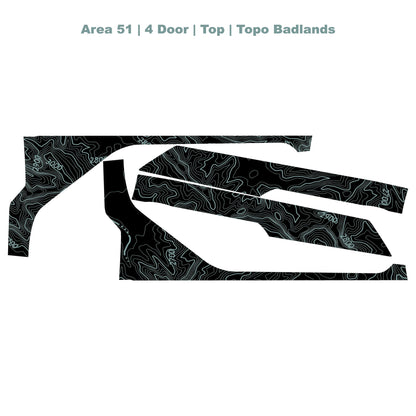 Topographic Upper Door Overlay Kit (Printed Series) - 2021+ Bronco 4 Door - 21BRNINTDRFU-TPAMBL-21BRNINTDRFU-TPA51L-21BRNINTDRFU-TPAZL-21BRNINTDRFU-TPCGL-21BRNINTDRFU-TPCBNL-  DRIVEN - 27