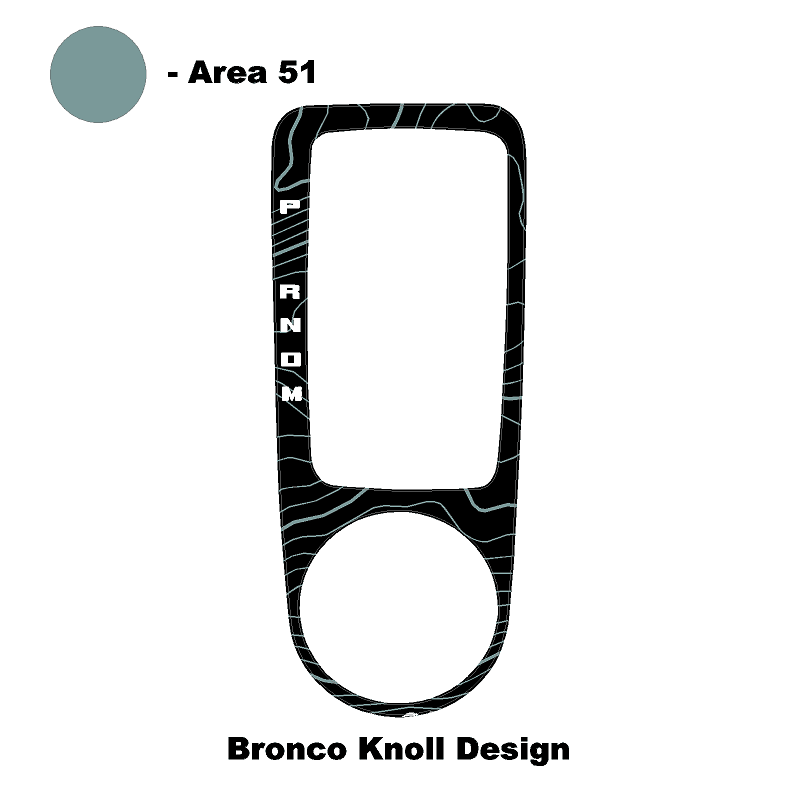 Topo Automatic Shifter Overlay (Printed Series) - 2021+ Bronco Automatic