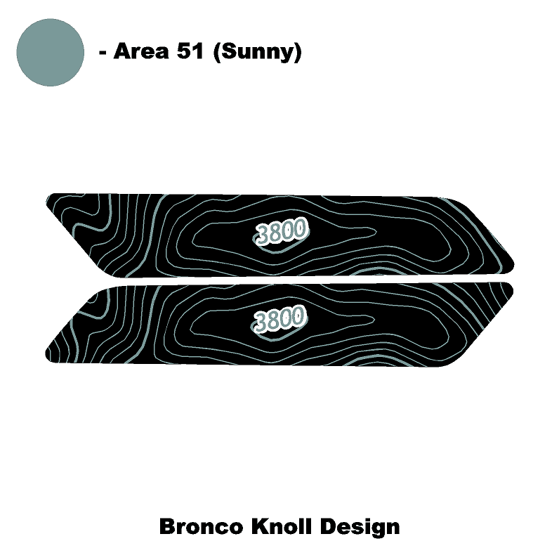 Topo Interior Rear Door Grab Handle Overlay Kit (Printed Series) - 2021+ Bronco 4 Door