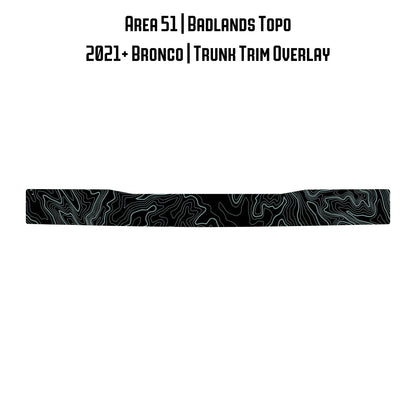 Topo Trunk Trim Overlay / Protector - 2021+ Bronco - 21BRNTRNKTRIM-TPAMBL-21BRNTRNKTRIM-TPA51L-21BRNTRNKTRIM-TPAZL-21BRNTRNKTRIM-TPCGL-21BRNTRNKTRIM-TPCBNL-  DRIVEN - 27
