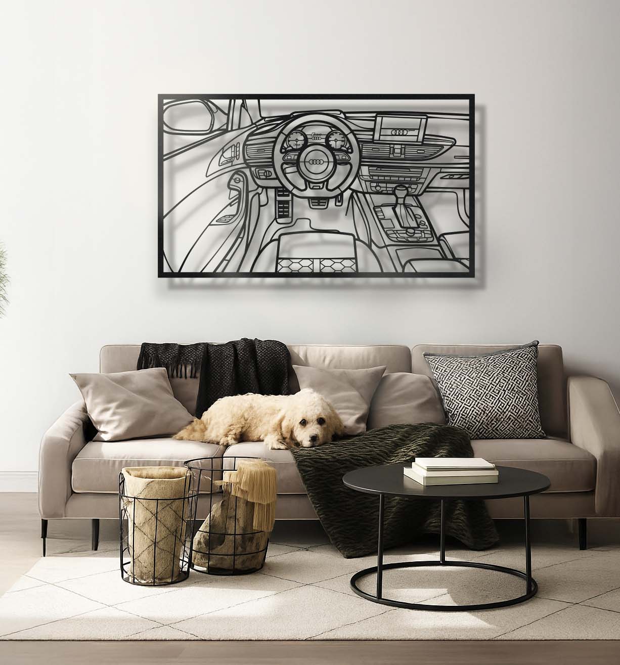 RS6 Avant Driver's Cockpit Metal Frame Wall Art - MT1472 - MT1472B99-MT1472B115-MT1472B140-  DRIVEN - 4