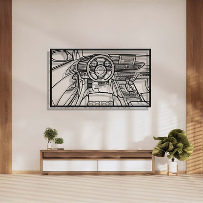 RS6 Avant Driver's Cockpit Metal Frame Wall Art - MT1472 - MT1472B99-MT1472B115-MT1472B140-  DRIVEN - 1