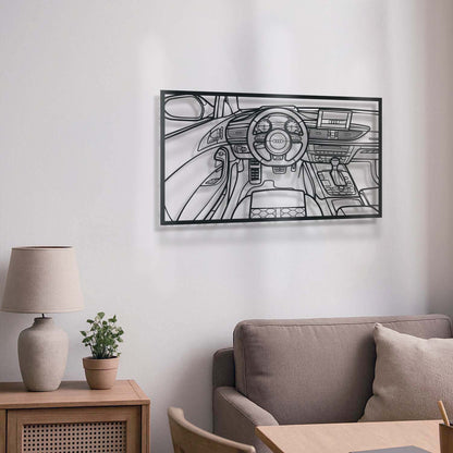 RS6 Avant Driver's Cockpit Metal Frame Wall Art - MT1472 - MT1472B99-MT1472B115-MT1472B140-  DRIVEN - 3