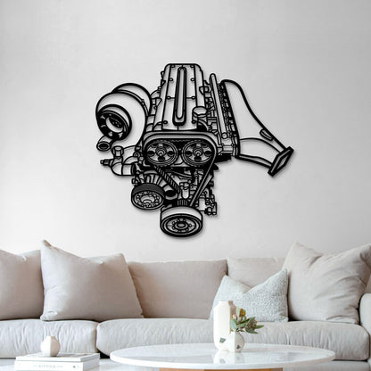 2JZ Metal Engine Block Wall Art - MTEB-0001 - MTEB-0001B99-MTEB-0001B120-MTEB-0001B138-  DRIVEN - 6