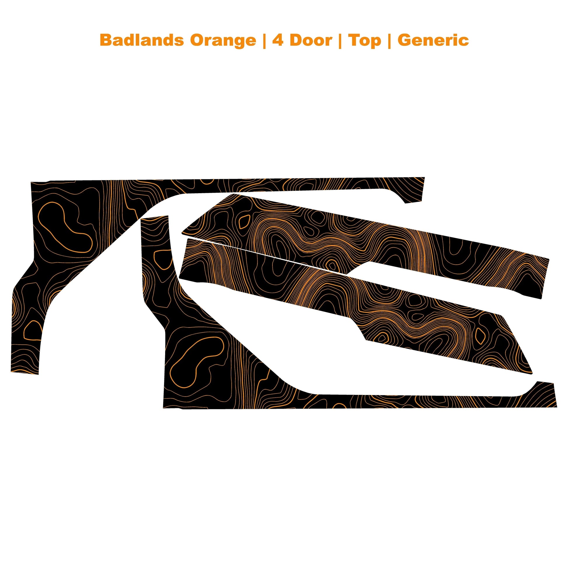 Topographic Upper Door Overlay Kit (Printed Series) - 2021+ Bronco 4 Door - 21BRNINTDRFU-TPAMBL-21BRNINTDRFU-TPA51L-21BRNINTDRFU-TPAZL-21BRNINTDRFU-TPCGL-21BRNINTDRFU-TPCBNL-  DRIVEN - 13