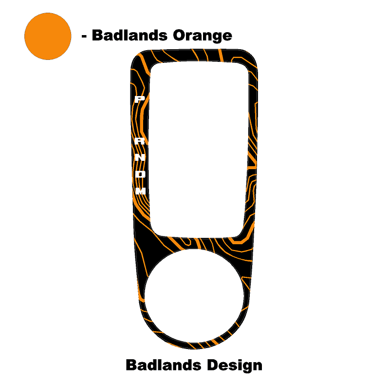 Topo Automatic Shifter Overlay (Printed Series) - 2021+ Bronco Automatic