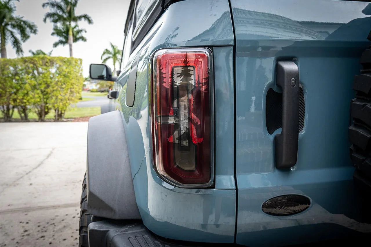 Bigfoot aka Sasquatch in the Woods Tail Light Overlays - 2021+ Bronco - 21BRONCOLEDTL-BFDS-21BRONCOLEDTL-BFLS-21BRONCOLEDTL-BFST-21BRONCOLEDTL-BFCB-21BRONCOLEDTL-BFHC-  DRIVEN - 9