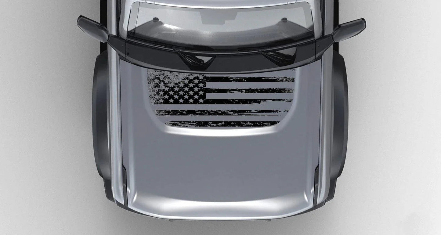 Stealth Clear American Flag Hood Overlay - 2021+ Bronco - 21BRONCOAMFHD-21BRONCOAMFHDB-21BRONCOAMFHDS-21BRONCOAMFHD-X2-21BRONCOAMFHDB-X2-  DRIVEN - 1
