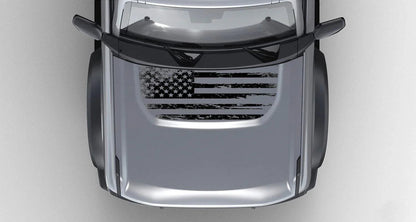 Stealth Clear American Flag Hood Overlay - 2021+ Bronco - 21BRONCOAMFHD-21BRONCOAMFHDB-21BRONCOAMFHDS-21BRONCOAMFHD-X2-21BRONCOAMFHDB-X2-  DRIVEN - 1