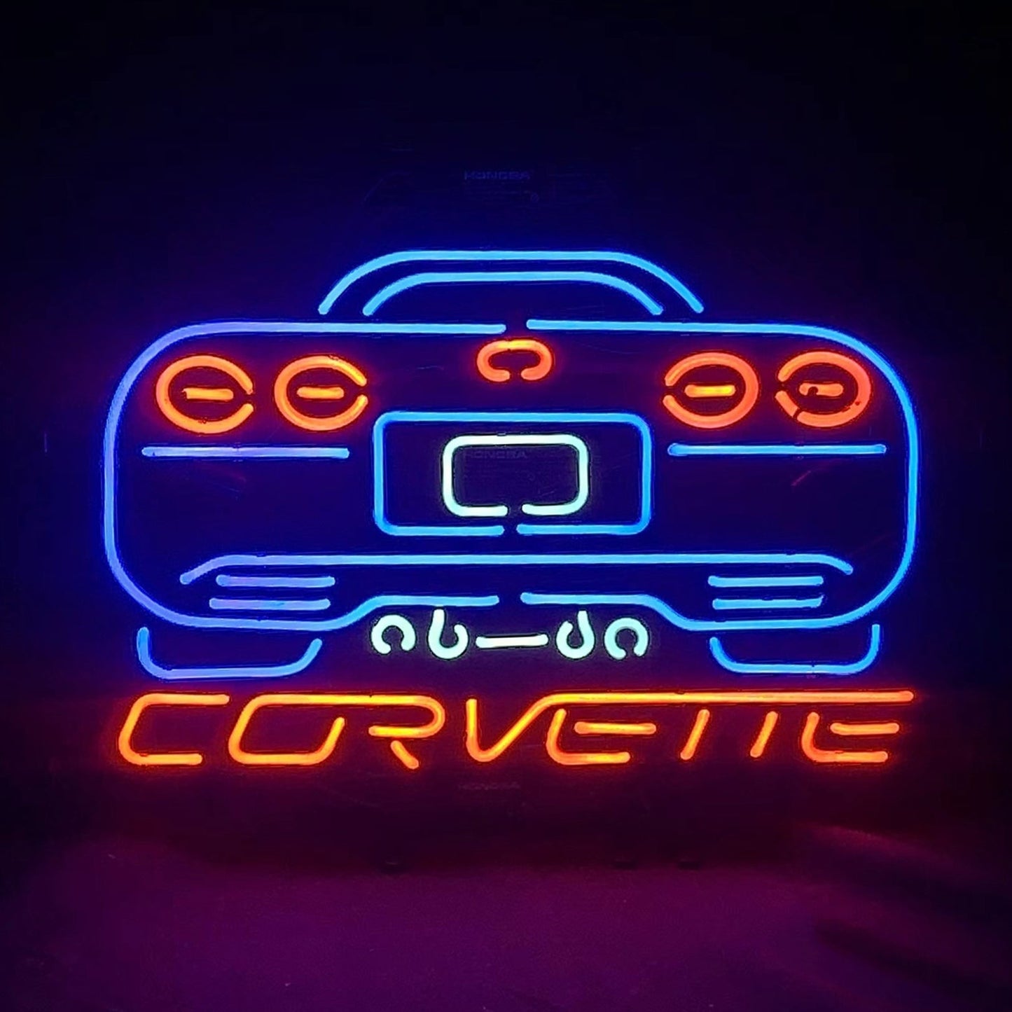 Blue Corvette Auto Car Motor Neon Signs Light - me425-  DRIVEN - 1