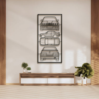 E30 Quad Profile Metal Frame Silhouette - MT1431 - MT1431B99-MT1431B115-MT1431B140-  DRIVEN - 1