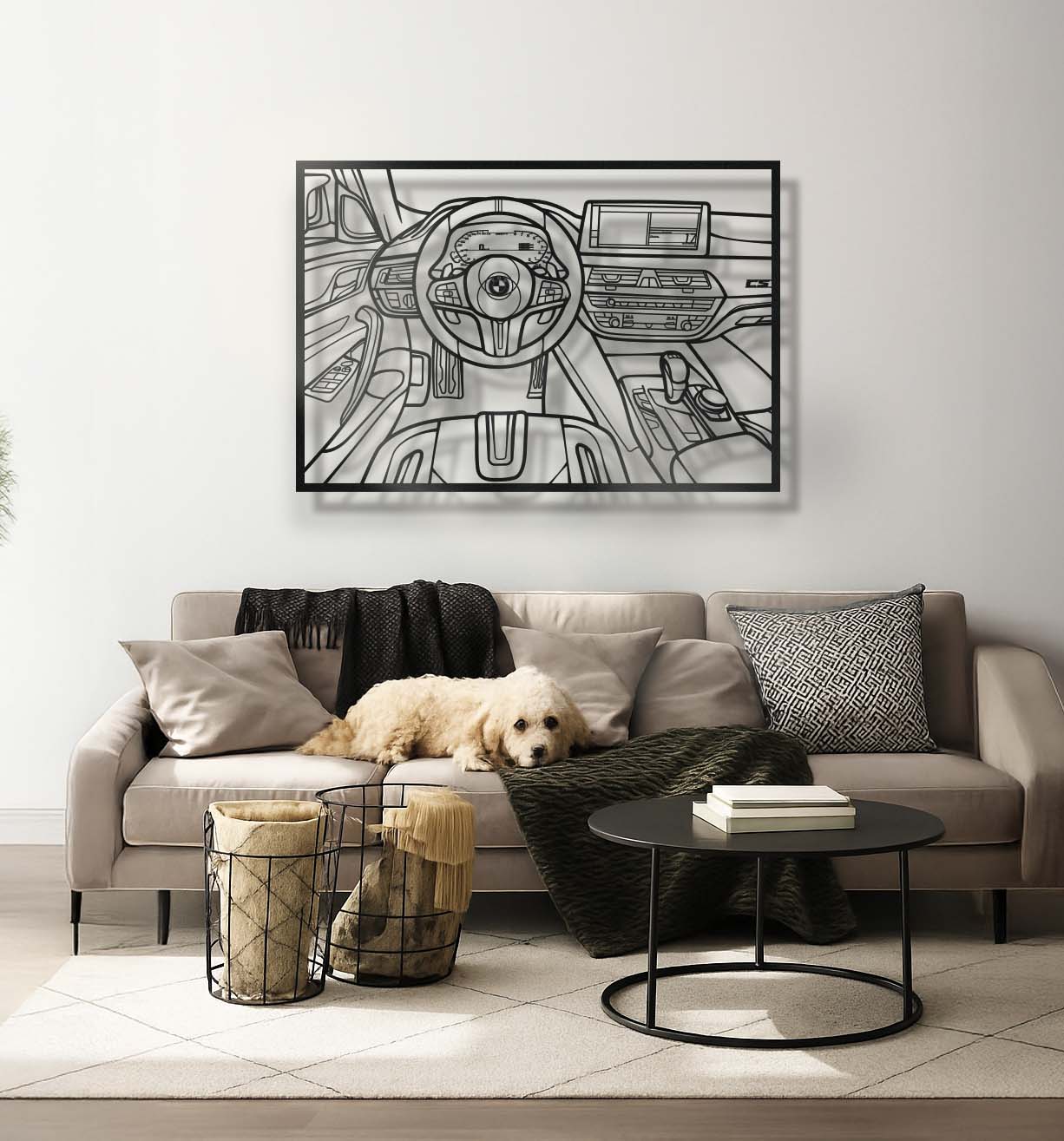 M5 CS Driver's Cockpit Metal Frame Wall Art - MT1465 - MT1465B99-MT1465B115-MT1465B140-  DRIVEN - 4