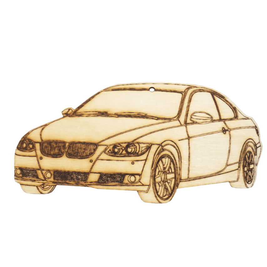 ZSPEC Laser-Engraved Wood Ornament, Style: BMW 3-Series, Birch, ~5" - ZSD-561894-  DRIVEN - 1