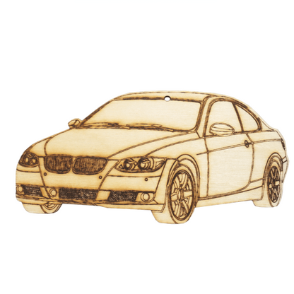 ZSPEC Laser-Engraved Wood Ornament, Style: BMW 3-Series, Birch, ~5" - ZSD-561894-  DRIVEN - 1