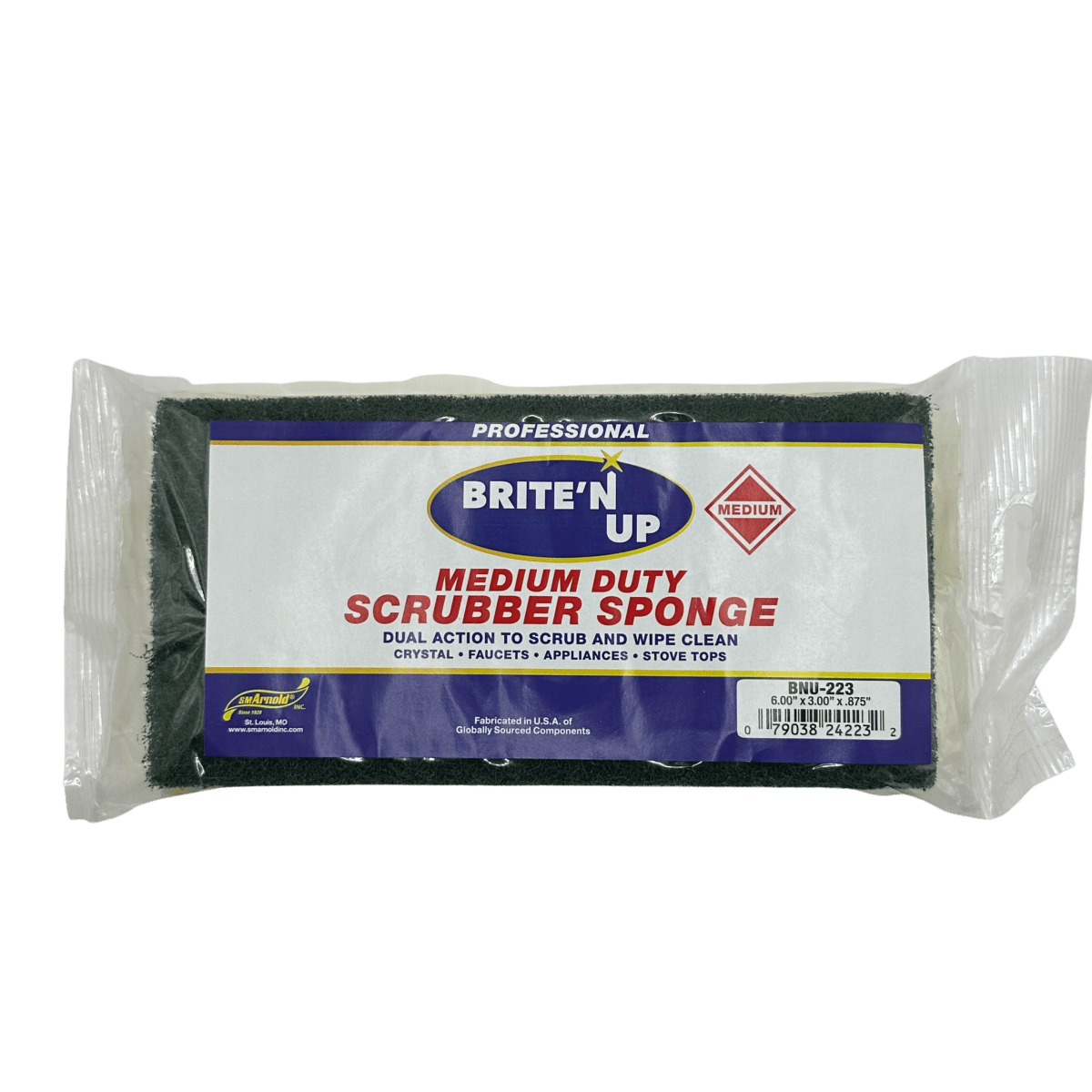 Brite N' Up Medium Duty Scrubber Sponge - BNU-223-  DRIVEN - 1