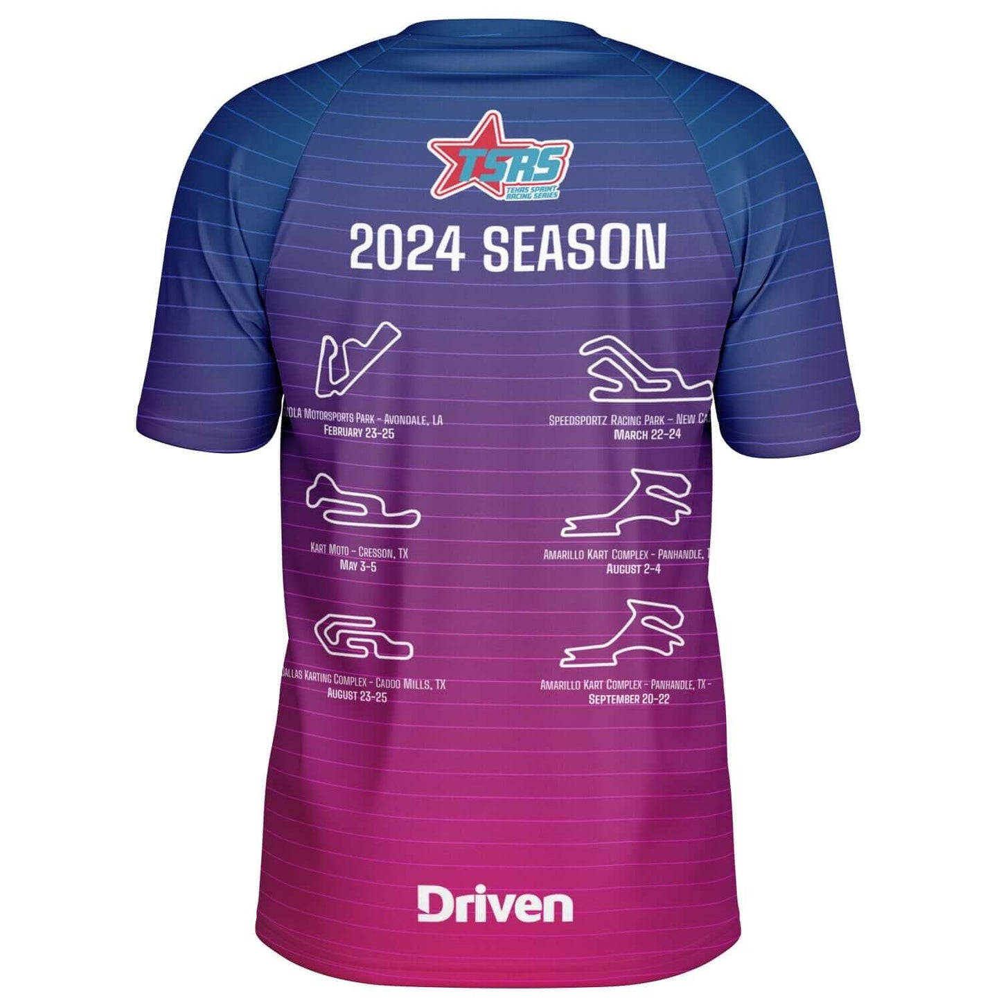 DRIVEN | TSRS '24 | Karting Underwear Top - Short Sleeve - Adult - Pink/Blue