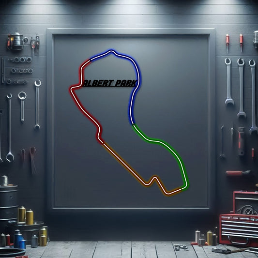 Albert Park Metal Neon Race Track - MTN0114 - MTN0114CC99-MTN0114W99-MTN0114R99-MTN0114Y99-MTN0114G99-  DRIVEN - 1