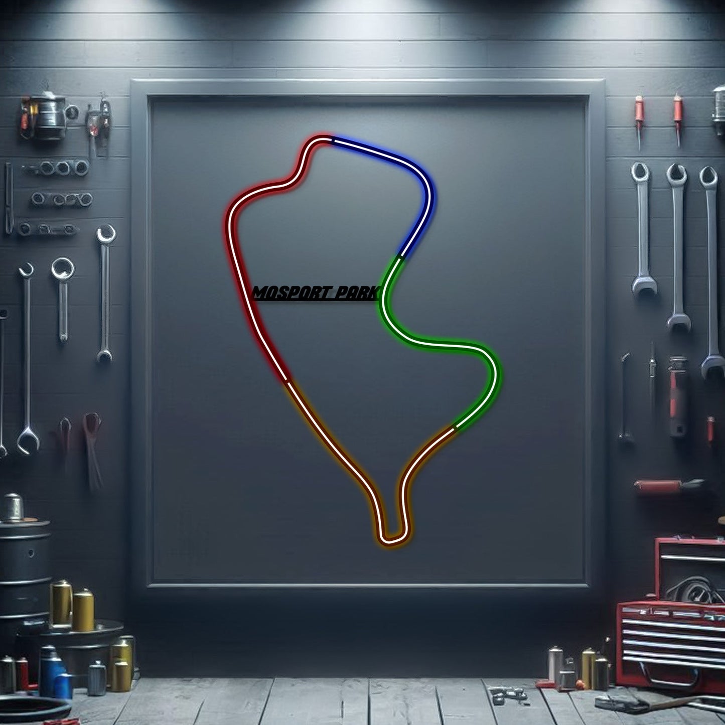 Mosport Park Metal Neon Race Track - MTN0144 - MTN0144CC99-MTN0144W99-MTN0144R99-MTN0144Y99-MTN0144G99-  DRIVEN - 1