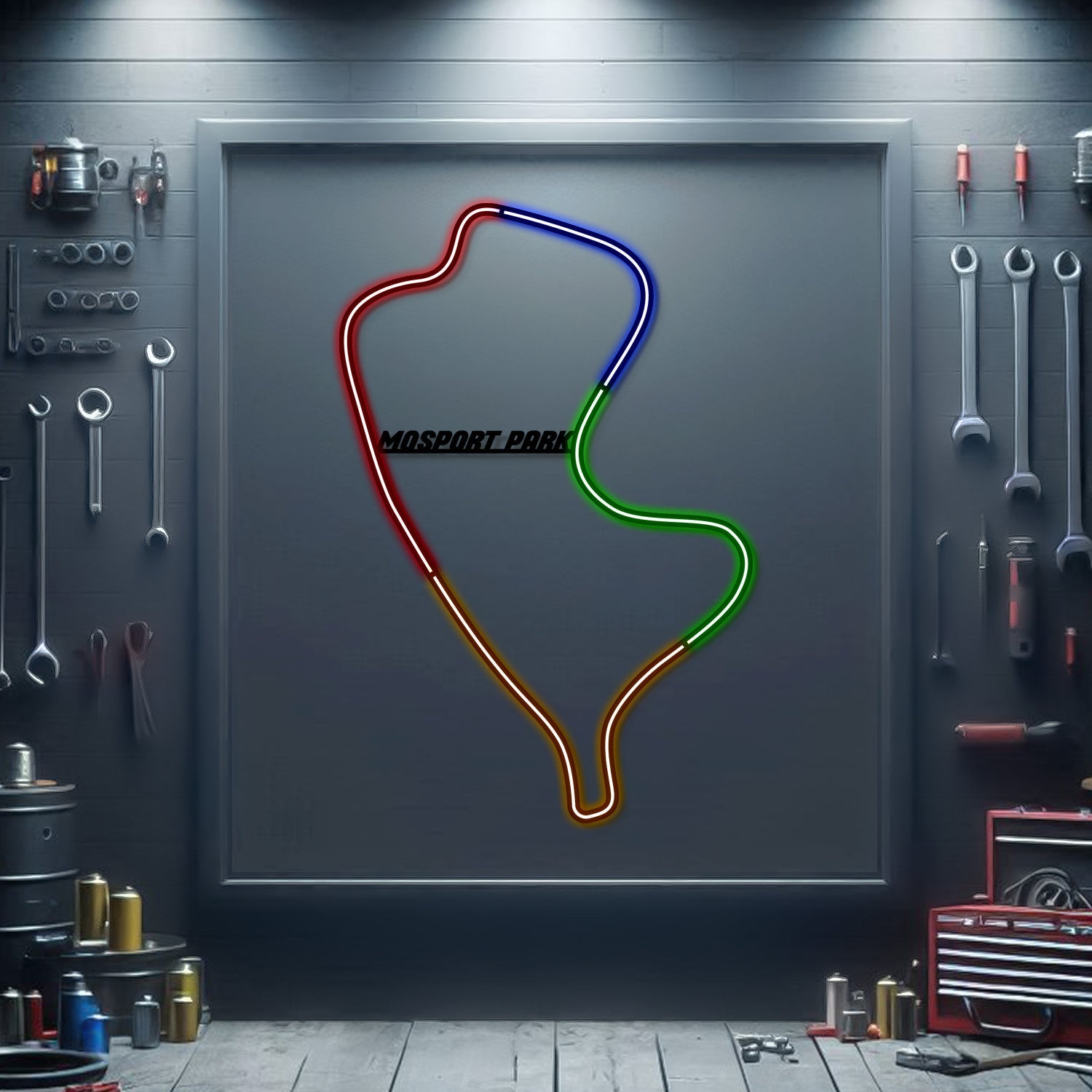 Mosport Park Metal Neon Race Track - MTN0144 - MTN0144CC99-MTN0144W99-MTN0144R99-MTN0144Y99-MTN0144G99-  DRIVEN - 1