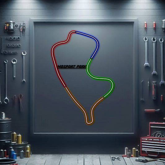 Mosport Park Metal Neon Race Track - MTN0144 - MTN0144CC99-MTN0144W99-MTN0144R99-MTN0144Y99-MTN0144G99-  DRIVEN - 1