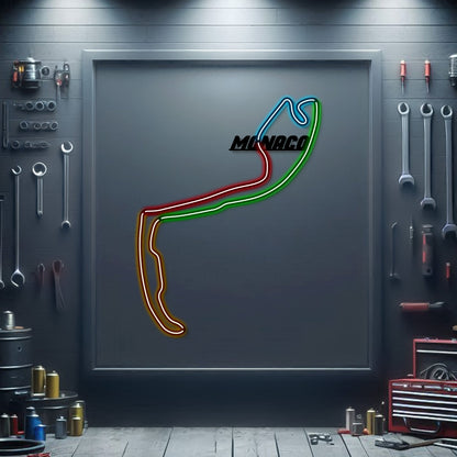Monaco Metal Neon Race Track - MTN0142 - MTN0142CC99-MTN0142W99-MTN0142R99-MTN0142Y99-MTN0142G99-  DRIVEN - 1