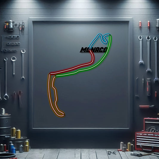 Monaco Metal Neon Race Track - MTN0142 - MTN0142CC99-MTN0142W99-MTN0142R99-MTN0142Y99-MTN0142G99-  DRIVEN - 1