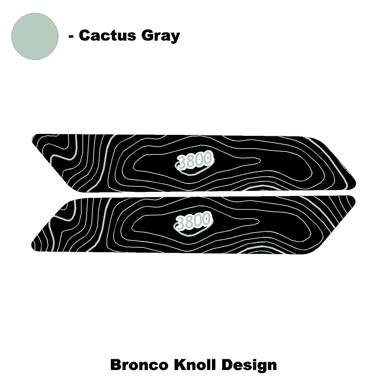 Topo Interior Front Door Grab Handle Overlay Kit (Printed + Laser Series) - 2021+ Bronco