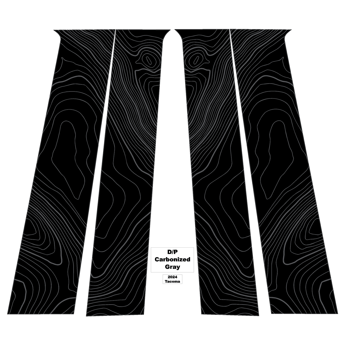 Topographic B Pillar Overlays - 2024+ Tacoma Double Cab / 2025+ 4Runner - 24TACOBPILLAR-ARG-24TACOBPILLAR-CBNG-24TACOBPILLAR-CG-24TACOBPILLAR-DS-24TACOBPILLAR-RR-  DRIVEN - 13