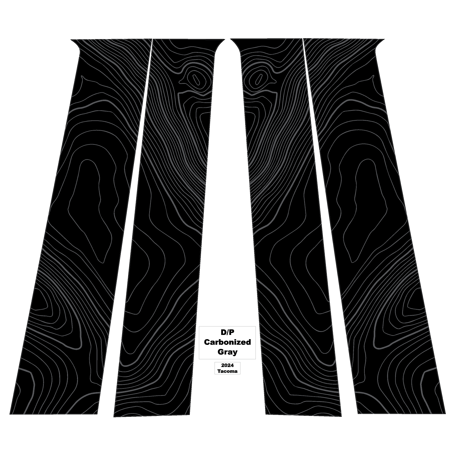 Topographic B Pillar Overlays - 2024+ Tacoma Double Cab / 2025+ 4Runner - 24TACOBPILLAR-ARG-24TACOBPILLAR-CBNG-24TACOBPILLAR-CG-24TACOBPILLAR-DS-24TACOBPILLAR-RR-  DRIVEN - 13