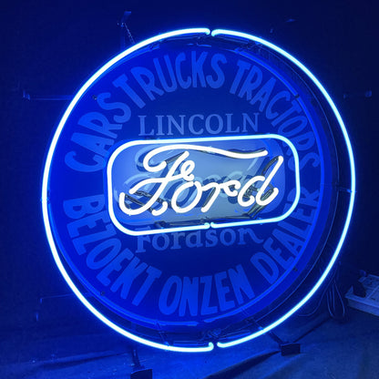Carstucks Tractors Bezoekt Onzen Dealer Lincoln Forddson Ford Neon Signs Light - CN001-  DRIVEN - 2