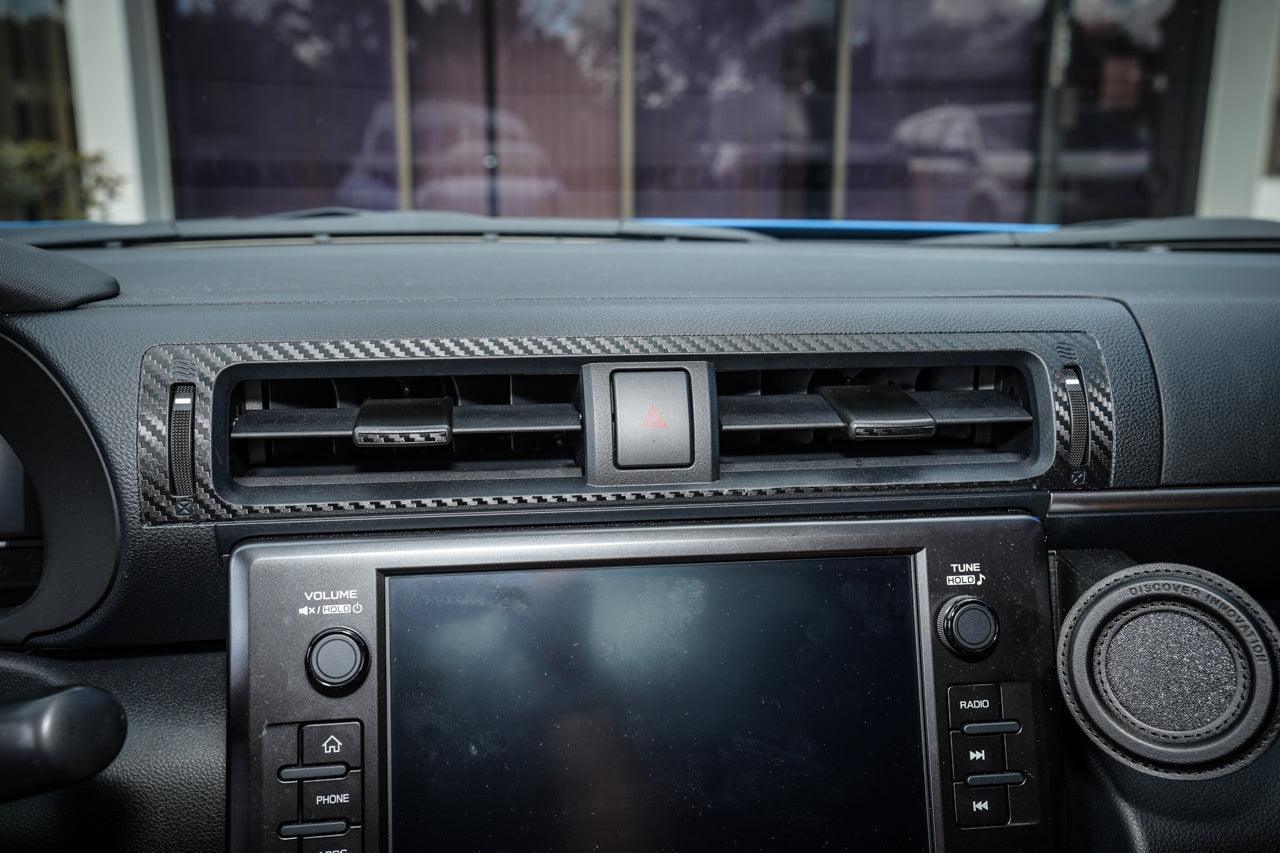 Center AC Vent Trim 3D Carbon Overlays - 2022+ BRZ / GR86 - 22BRZACCENTRIM-3DB-  DRIVEN - 3