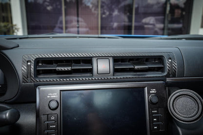 Center AC Vent Trim 3D Carbon Overlays - 2022+ BRZ / GR86 - 22BRZACCENTRIM-3DB-  DRIVEN - 3