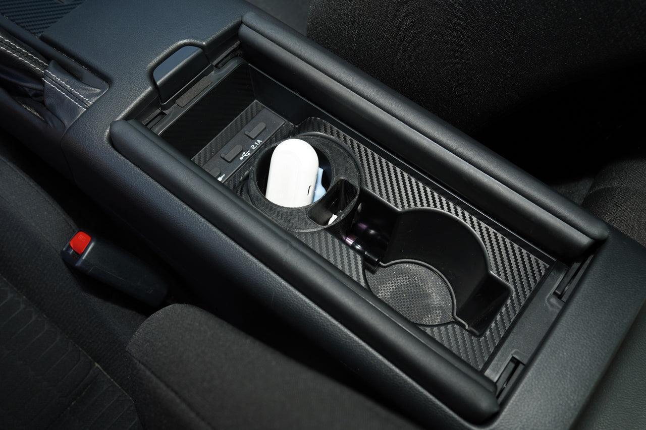 Center Cupholder 3D Carbon Overlays - 2022+ BRZ / GR86 MT Only - 22BRZCUPHOLDR-3DB-  DRIVEN - 1