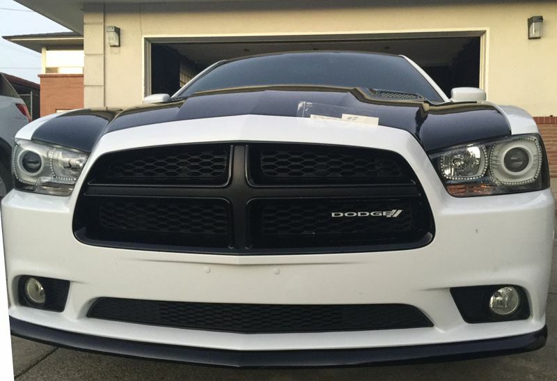 DODGE Grille Emblem Overlay Decal -  2013-2023 Charger - Charger:Dodge-G-01-Charger:Dodge-G-02-  DRIVEN - 8