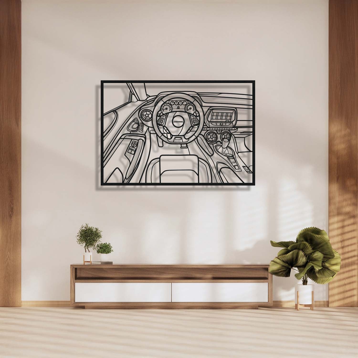 Camaro Driver's Cockpit Metal Frame Wall Art - MT1466 - MT1466B99-MT1466B115-MT1466B140-  DRIVEN - 1
