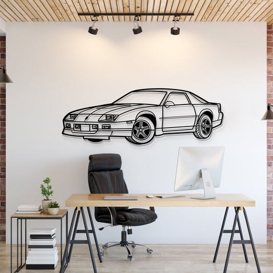 1988 Camaro IROC-Z Perspective Metal Car Wall Art - MT1304 - MT1304B69L-MT1304B80L-MT1304B99L-MT1304B115L-MT1304B140L-  DRIVEN - 1