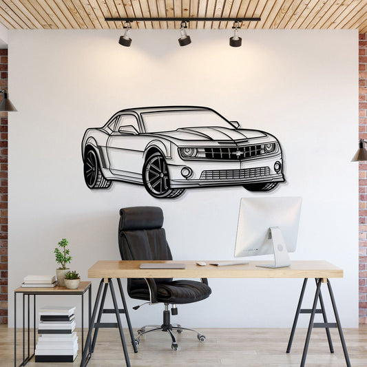 Camaro SS Perspective Metal Car Wall Art - MT0433 - MT0433B69L-MT0433B80L-MT0433B99L-MT0433B115L-MT0433B140L-  DRIVEN - 1