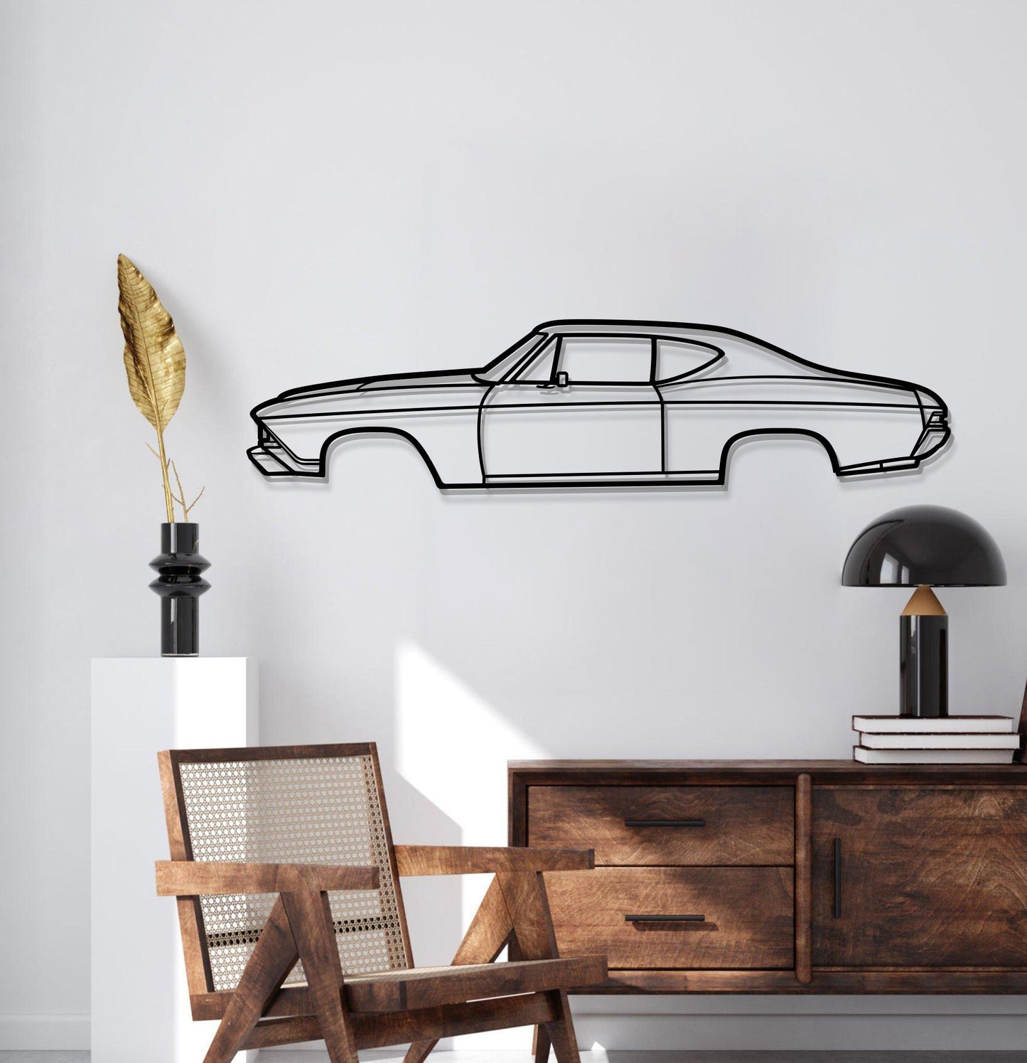 1968 Chevelle SS Metal Car Wall Art - MT0108 - MT0108B49L-  DRIVEN - 2