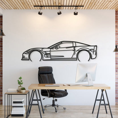 Corvette C6 ZR1 Detailed Metal Car Wall Art - MT0918 - MT0918B49L-MT0918B69L-MT0918B80L-MT0918B99L-MT0918B120L-  DRIVEN - 1