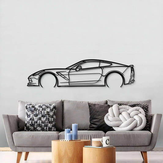Corvette C7 Detailed Metal Car Wall Art - MT0920 - MT0920B49L-MT0920B69L-MT0920B80L-MT0920B99L-MT0920B120L-  DRIVEN - 2