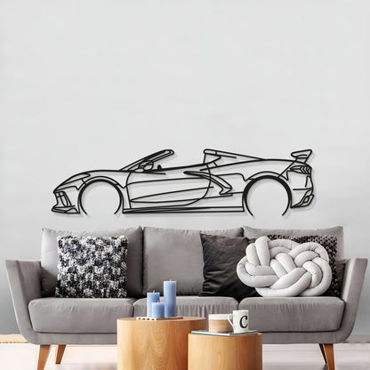 Corvette C8 Detailed Metal Car Wall Art - MT0922 - MT0922B49L-  DRIVEN - 12